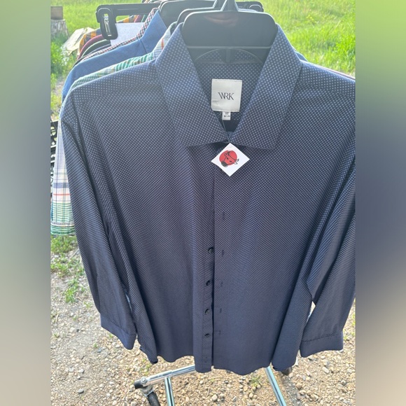 Men's Blue Patterned Shirt - Picture 2 of 3